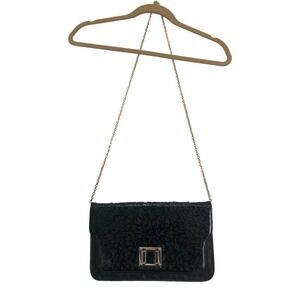 Urban Expressions Black Vegan Leather Crossbody Bag